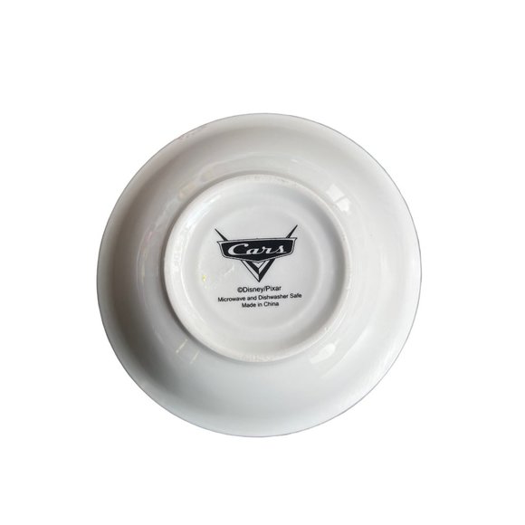 Vintage Disney Pixar Cars Ceramic Dinnerware Set Plate Bowl Lightning - Picture 6 of 7